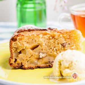 Apple cake slice