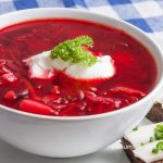 Borscht (Borsch) Russian, Ukrainian traditional beet soup recipe.