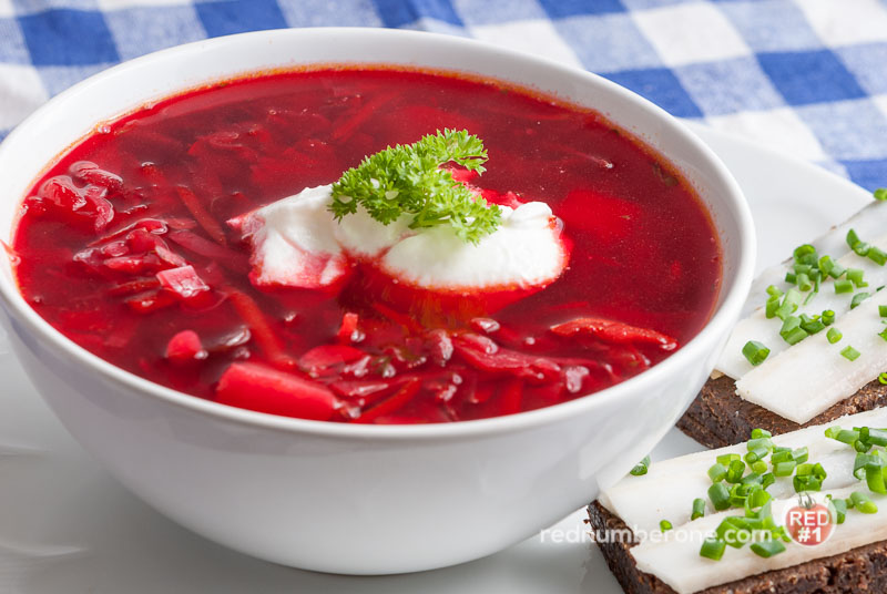 Borscht (Borsch) Russian, Ukrainian traditional beet soup recipe.