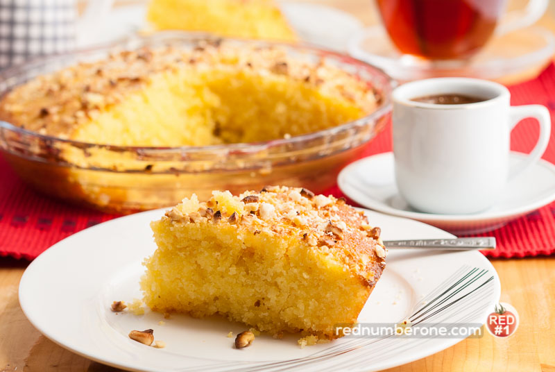 Shamali cake (Semolina Cake, Basbousa)