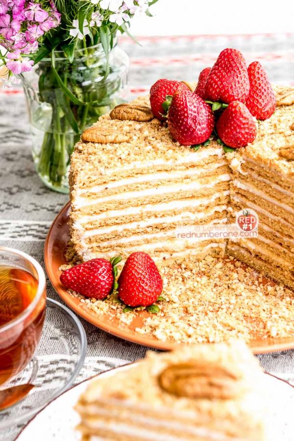 Russian Honey Cake Medovik Recipe Rednumberone